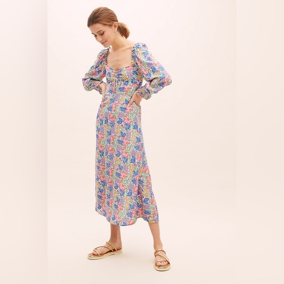 Faithfull the Brand Mathilde Midi Dress in Jemima Floral - Picture 1 of 12